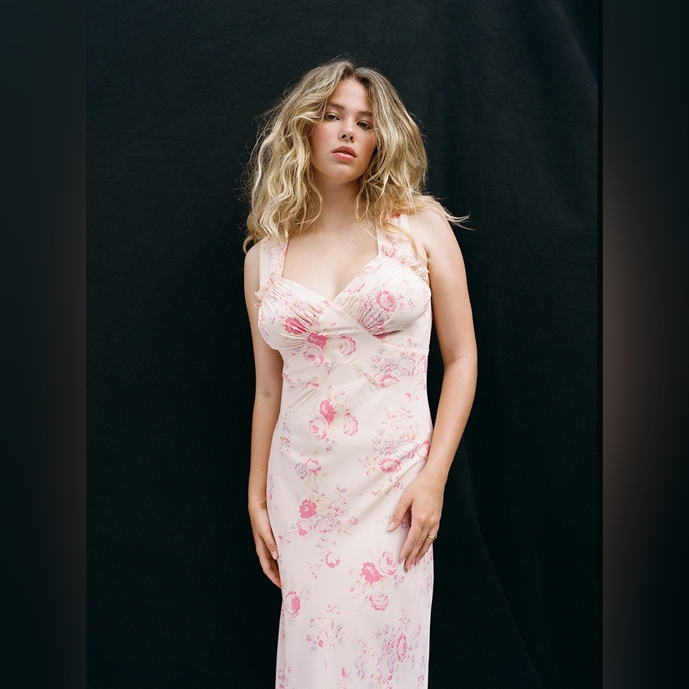 Reformation Par Pink Floral Maxi Dress by Realisation Par